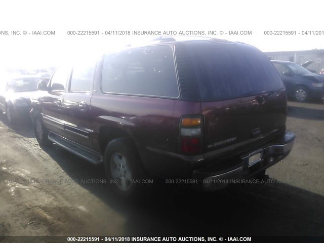 1GNEC16Z35J124927 - 2005 CHEVROLET SUBURBAN C1500 MAROON photo 3