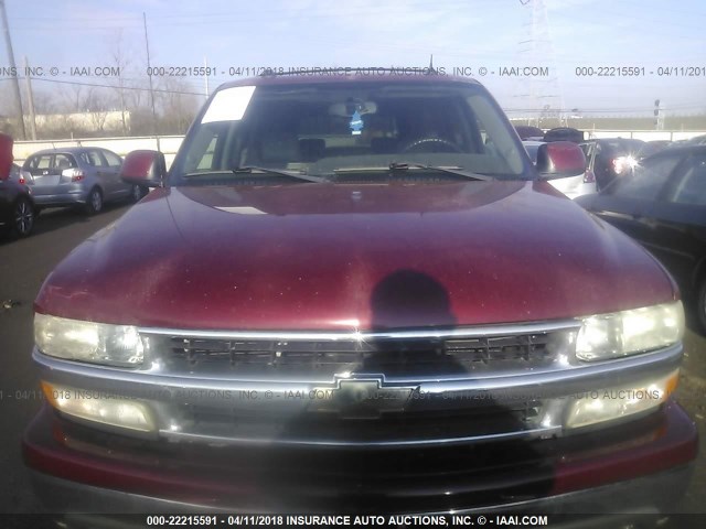 1GNEC16Z35J124927 - 2005 CHEVROLET SUBURBAN C1500 MAROON photo 6