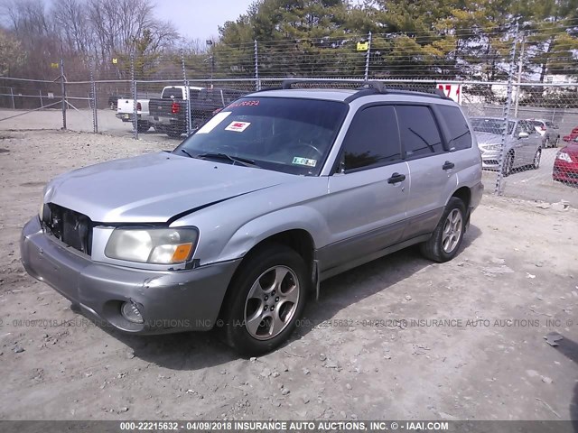 JF1SG656X4H738325 - 2004 SUBARU FORESTER 2.5XS Argent photo 2