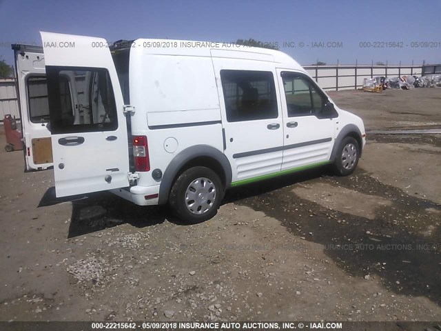 NM0LS6BNXDT159239 - 2013 FORD TRANSIT CONNECT XLT WHITE photo 4