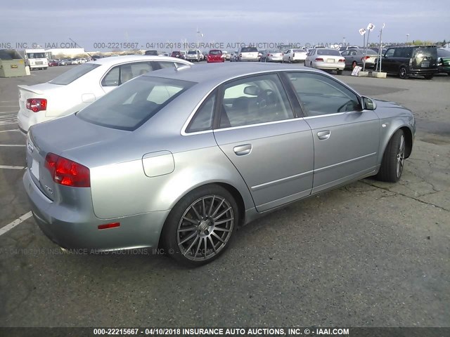 WAUDF68E55A493546 - 2005 AUDI A4 2.0T QUATTRO GRAY photo 4