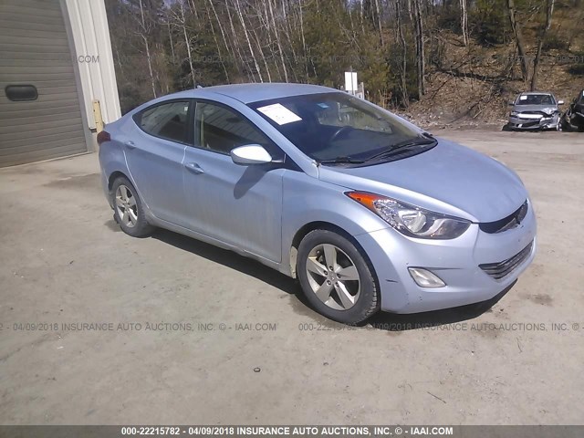 KMHDH4AE6CU374259 - 2012 HYUNDAI ELANTRA GLS/LIMITED BLUE photo 1