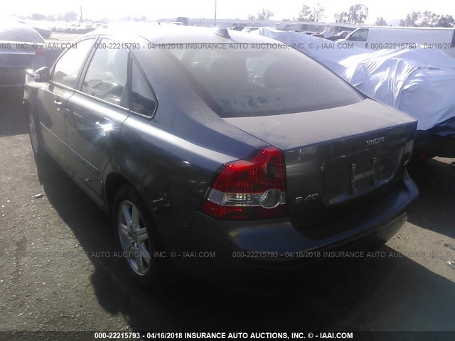 YV1MS390X72276632 - 2007 VOLVO S40 GRAY photo 3