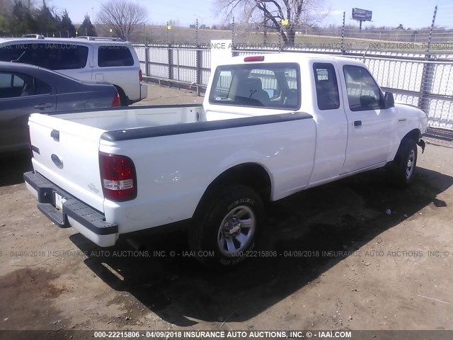 1FTYR14D88PA35724 - 2008 FORD RANGER SUPER CAB WHITE photo 4