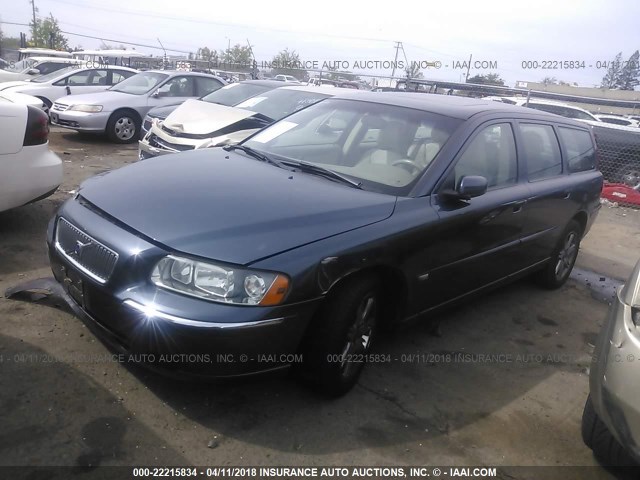 YV1SW592152514275 - 2005 VOLVO V70 FWD BLUE photo 2