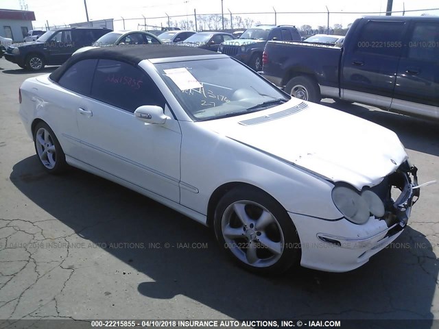 WDBTK65G75T033744 - 2005 MERCEDES-BENZ CLK 320 WHITE photo 1