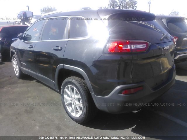 1C4PJLCB9EW149411 - 2014 JEEP CHEROKEE LATITUDE BLACK photo 3