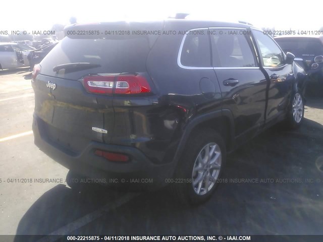 1C4PJLCB9EW149411 - 2014 JEEP CHEROKEE LATITUDE BLACK photo 4