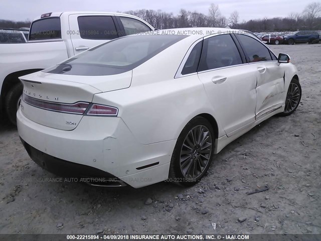 3LN6L2LU1DR825431 - 2013 LINCOLN MKZ HYBRID WHITE photo 4