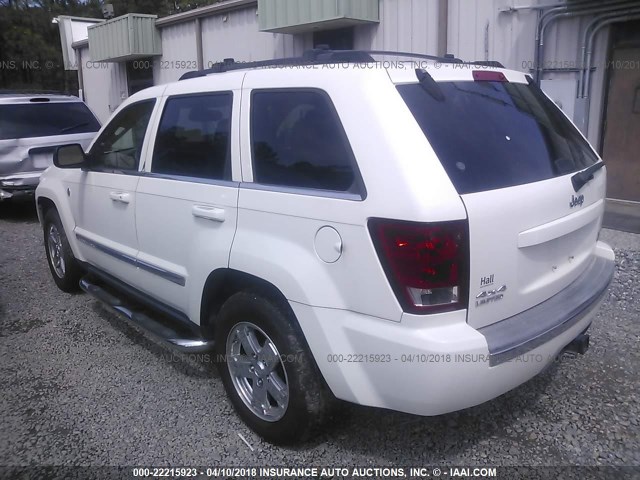 1J8HR58266C154949 - 2006 JEEP GRAND CHEROKEE LIMITED WHITE photo 3