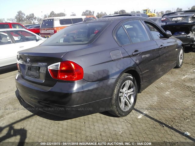 WBAVC53508F009773 - 2008 BMW 328 I SULEV GRAY photo 4
