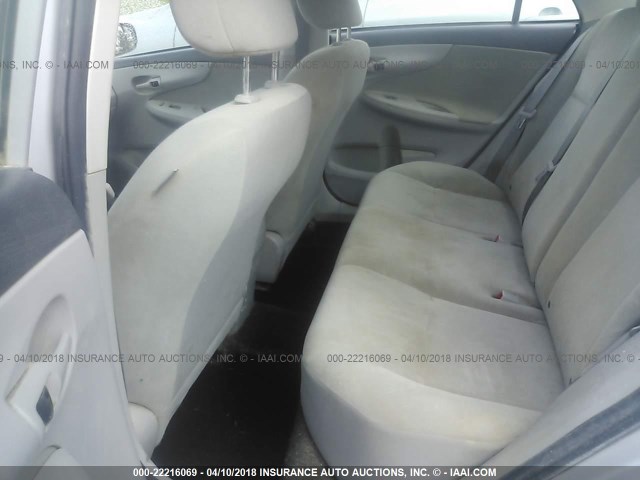 2T1BU4EE2DC074461 - 2013 TOYOTA COROLLA S/LE SILVER photo 8