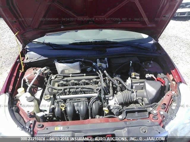 1FAHP36N99W166505 - 2009 FORD FOCUS SES RED photo 10