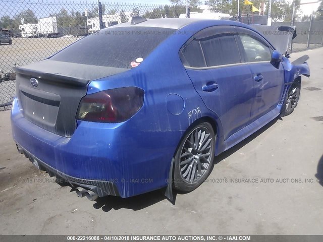 JF1VA1A60F9832945 - 2015 SUBARU WRX BLUE photo 4