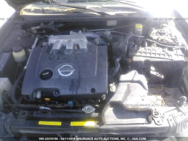 JN1DA31D82T413581 - 2002 NISSAN MAXIMA GLE/GXE/SE BLACK photo 10