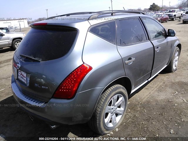 JN8AZ08W37W648298 - 2007 NISSAN MURANO SL/SE/S GRAY photo 4