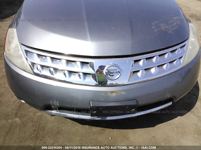 JN8AZ08W37W648298 - 2007 NISSAN MURANO SL/SE/S GRAY photo 6