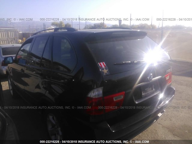 5UXFA13595LY03561 - 2005 BMW X5 3.0I BLACK photo 3