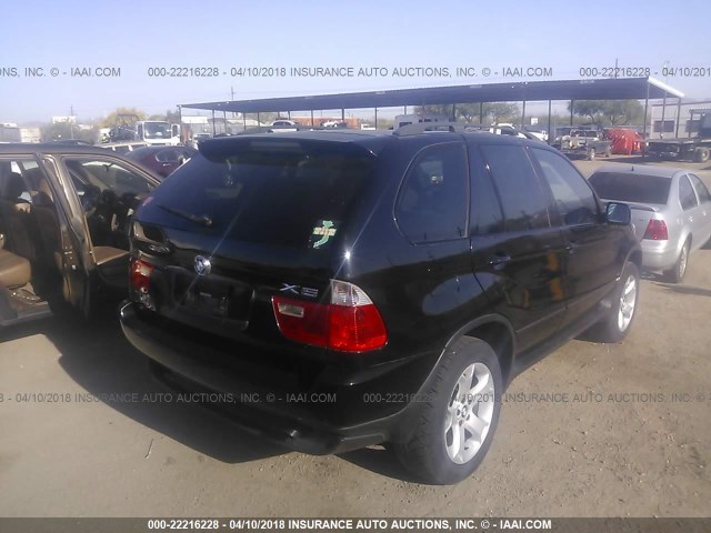 5UXFA13595LY03561 - 2005 BMW X5 3.0I BLACK photo 4