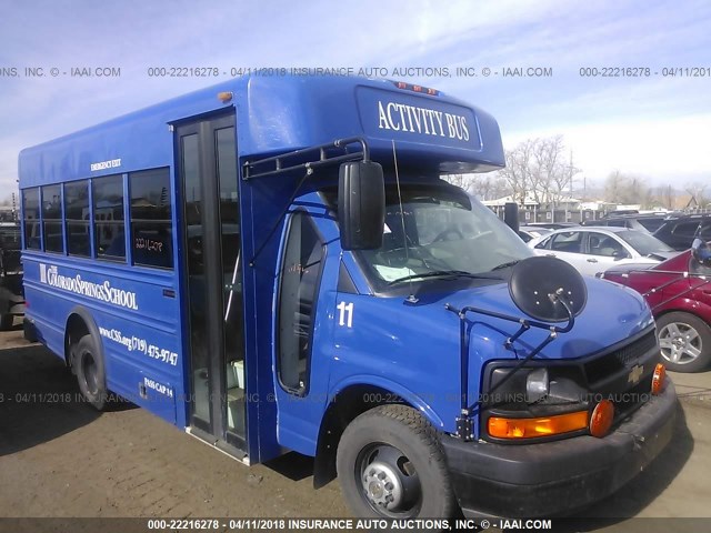 1GBJG316281180807 - 2008 CHEVROLET EXPRESS G3500  BLUE photo 1