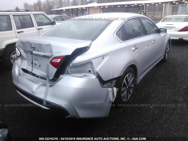 1N4AL3AP3HC293109 - 2017 NISSAN ALTIMA 2.5/S/SV/SL/SR SILVER photo 4