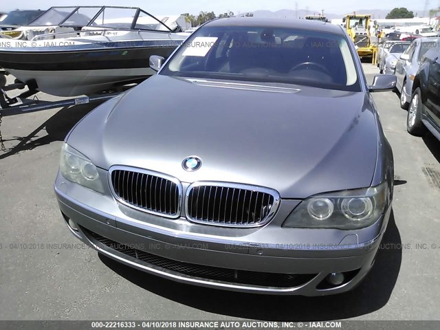 WBAHN83576DT35359 - 2006 BMW 750 LI GRAY photo 6