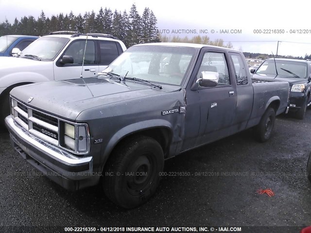 1B7FL23XXLS630610 - 1990 DODGE DAKOTA GRAY photo 2