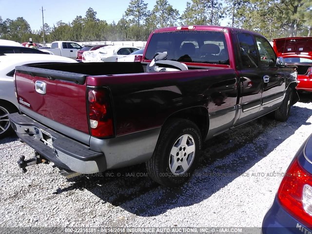 1GCEC19Z27Z205135 - 2007 CHEVROLET SILVERADO C1500 CLASSIC BURGUNDY photo 4