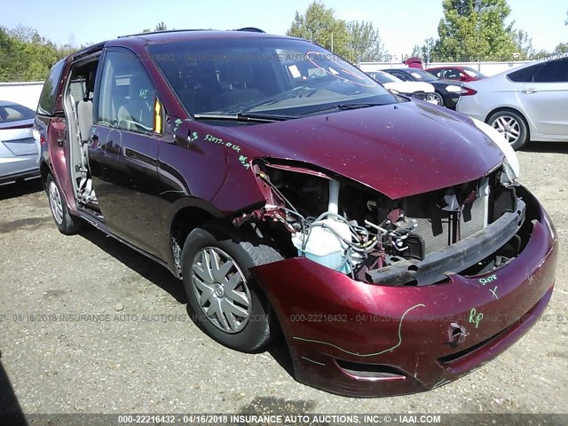 5TDZK23C28S143253 - 2008 TOYOTA SIENNA CE/LE BURGUNDY photo 1