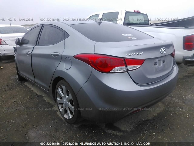 KMHDH4AE3DU783546 - 2013 HYUNDAI ELANTRA GLS/LIMITED SILVER photo 3