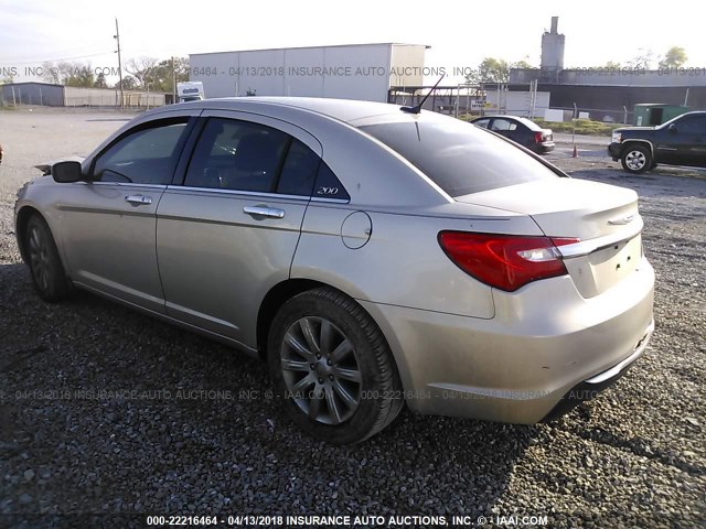 1C3CCBCG2DN737304 - 2013 CHRYSLER 200 LIMITED Champagne photo 3