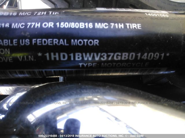 1HD1BWV37GB014091 - 2016 HARLEY-DAVIDSON FLSTC HERITAGE SOFTAIL CLASSIC Açıq mavi foto 10