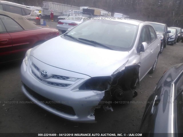 2T1BU4EE2BC646982 - 2011 TOYOTA COROLLA S/LE SILVER photo 2