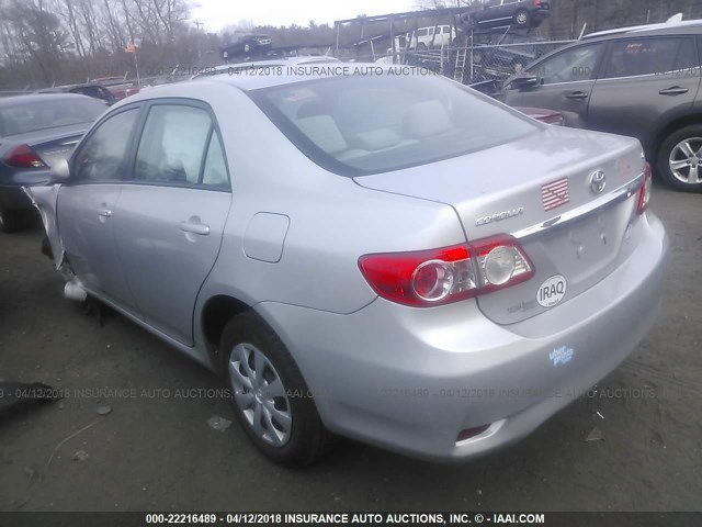 2T1BU4EE2BC646982 - 2011 TOYOTA COROLLA S/LE SILVER photo 3