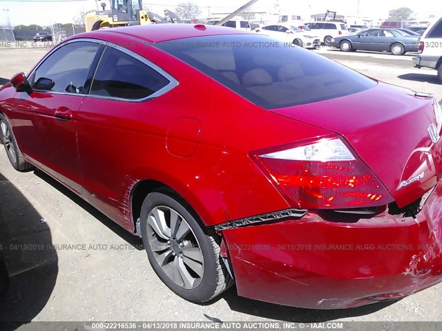 1HGCS12838A011923 - 2008 HONDA ACCORD EXL RED photo 3