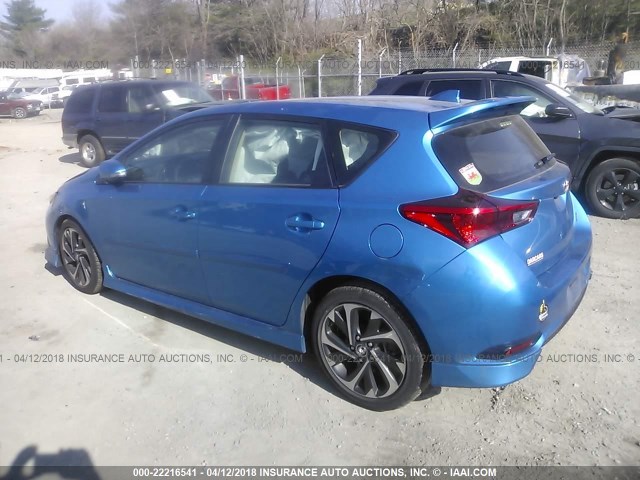 JTNKARJE1HJ534274 - 2017 TOYOTA COROLLA IM BLUE photo 3