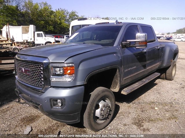 1GT42YE86GF216094 - 2016 GMC SIERRA K3500 DENALI BLUE photo 2