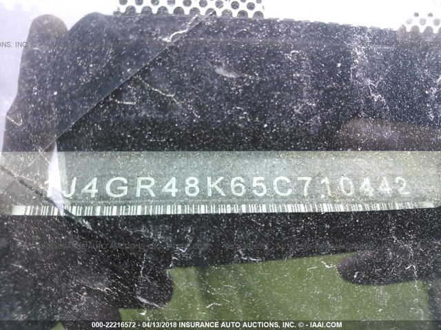 1J4GR48K65C710442 - 2005 JEEP GRAND CHEROKEE LAREDO/COLUMBIA/FREEDOM 金色 照片 9