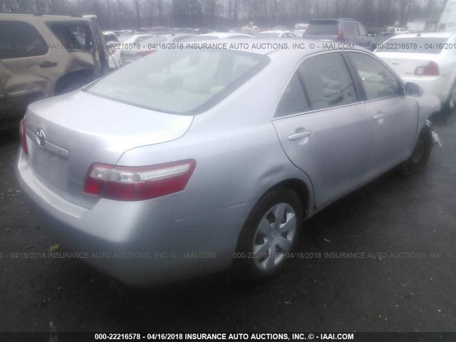 4T1BE46K78U227129 - 2008 TOYOTA CAMRY CE/LE/XLE/SE GRAY photo 4