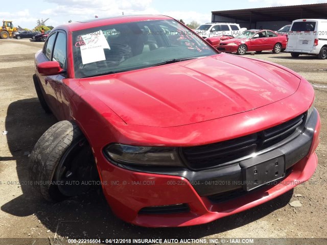 2C3CDXCT0FH729222 - 2015 DODGE CHARGER R/T RED photo 1