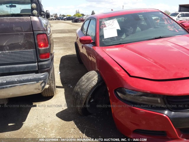 2C3CDXCT0FH729222 - 2015 DODGE CHARGER R/T RED photo 6