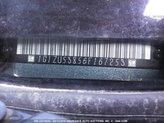 1G1ZU53856F167253 - 2006 CHEVROLET MALIBU LTZ 灰色 照片 9