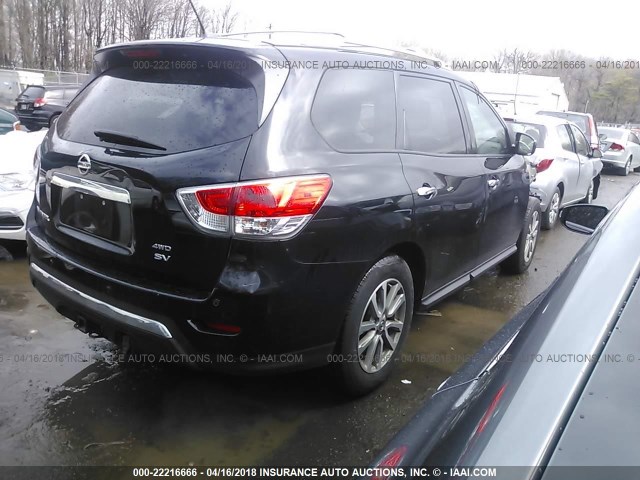 5N1AR2MM0EC658096 - 2014 NISSAN PATHFINDER S/SV/SL/PLATINUM 黑色 照片 4