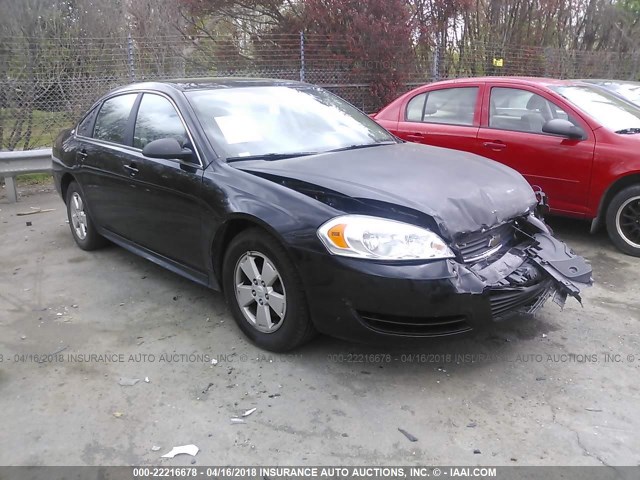 2G1WT57K491297614 - 2009 CHEVROLET IMPALA 1LT BLACK photo 1