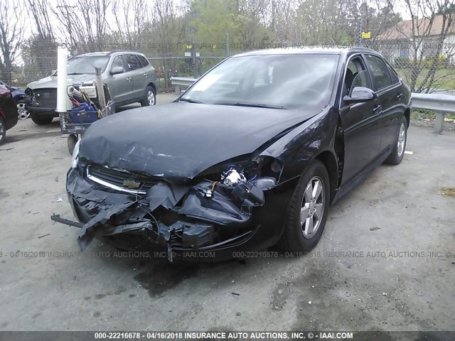 2G1WT57K491297614 - 2009 CHEVROLET IMPALA 1LT BLACK photo 2