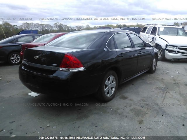 2G1WT57K491297614 - 2009 CHEVROLET IMPALA 1LT BLACK photo 4