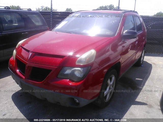 3G7DA03EX3S547181 - 2003 PONTIAC AZTEK RED photo 2