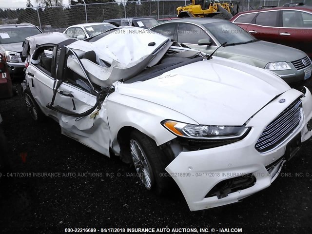 3FA6P0D99ER317612 - 2014 FORD FUSION TITANIUM WHITE photo 1