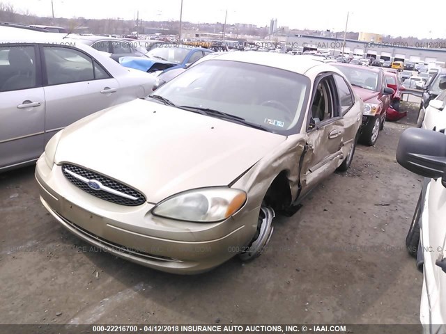 1FAHP52U91A201649 - 2001 FORD TAURUS LX GOLD photo 6