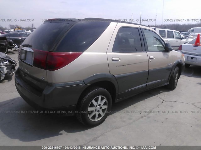 3G5DA03E52S500065 - 2002 BUICK RENDEZVOUS CX TAN photo 4